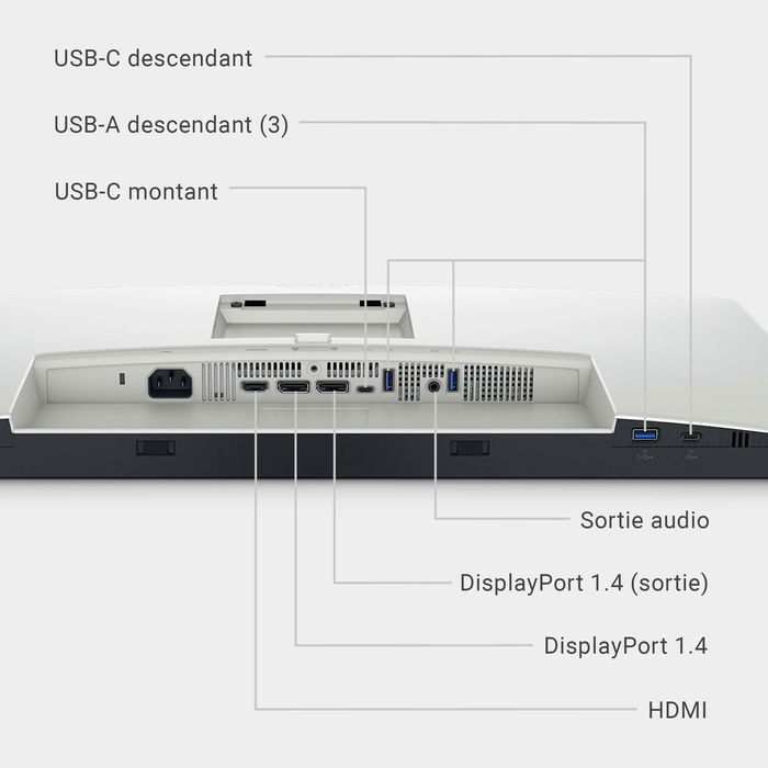 Dell U2724D / 210-BKVB - Moniteur 27 pouces QHD IPS USB-C, Noir