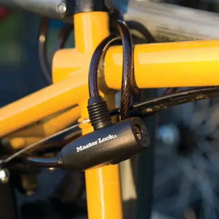 Master Lock Câble de sécurité enroulable avec clé, Ø0,8 x 180 cm