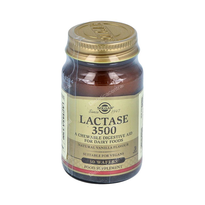 Solgar Lactasa 3500 Enzyme Lactase 30 Comprimés Masticables Solgar Lactasa 3500 Enzyme Lactase 30 Comprimés Masticables