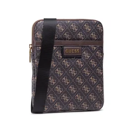 Guess Sac bandoulière Vezzola en textile - Marron foncé