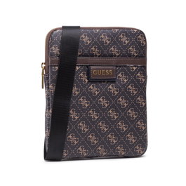 Guess Sac bandoulière Vezzola en textile - Marron foncé