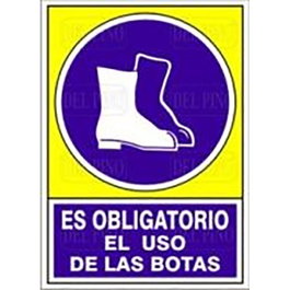 DUVER Panneau de signalisation Obligation de porter des bottes 420x297 mm