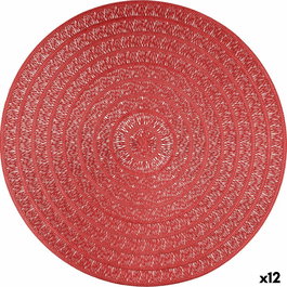 Quid Nappe Habitat 38 cm Rouge Plastique Texturisé (12 Unités)