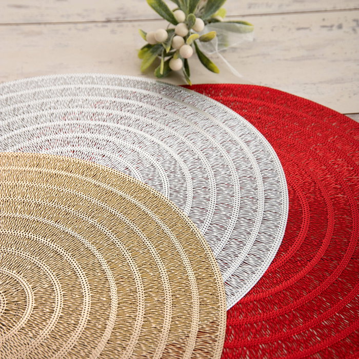 Quid Nappe Habitat 38 cm Rouge Plastique Texturisé (12 Unités)