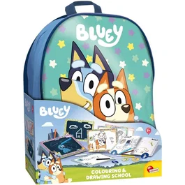 Lisciani Giochi Sac à dos école de dessin et coloriage Bluey avec ardoises