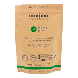 MINIMA ORGANICS Dentifrice en poudre menthe 120g