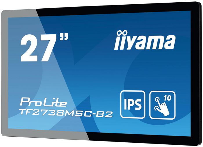 iiyama ProLite TF2738MSC-B2 Écran tactile PC 27" Full HD IPS 10 points, Open Frame, HDMI/DisplayPort/DVI, Haut-parleurs