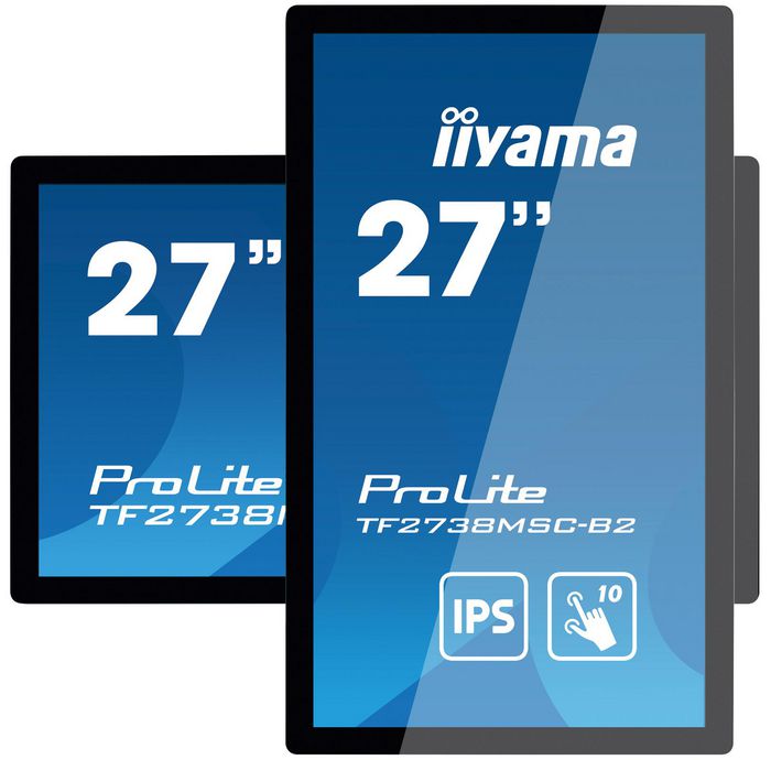 iiyama ProLite TF2738MSC-B2 Écran tactile PC 27" Full HD IPS 10 points, Open Frame, HDMI/DisplayPort/DVI, Haut-parleurs