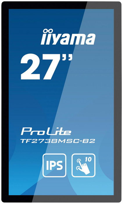 iiyama ProLite TF2738MSC-B2 Écran tactile PC 27" Full HD IPS 10 points, Open Frame, HDMI/DisplayPort/DVI, Haut-parleurs