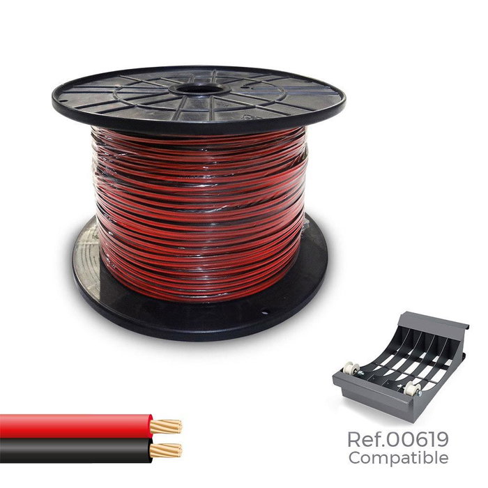 Sediles Câble parallèle 48V 2 x 0,75 mm² rouge/noir 1000 m Sediles Câble parallèle 48V 2 x 0,75 mm² rouge/noir 1000 m