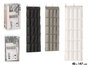 Kipit Armoire à chaussures suspendue 20 compartiments 48x147x0.5 cm Tissu non tissé Blanc/Gris/Noir (Set de 24)