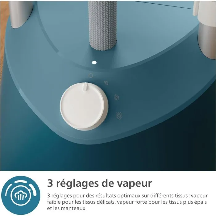 Philips STE1040/20 Défroisseur sur Pieds Série 1000, 1800W, 36 g/min Vapeur Continue, Planche StyleBoard, Réservoir 1.8L Amovible, Chauffage 45s, Bleu