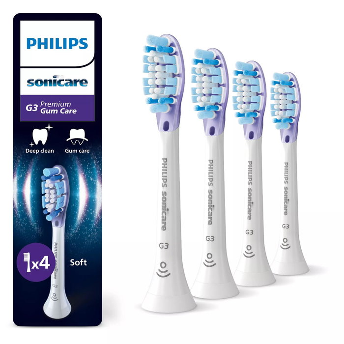 Philips Sonicare G3 Premium Gum Care HX9054/87 - Lot de 4 têtes de brosse, Blanc Philips Sonicare G3 Premium Gum Care HX9054/87 - Lot de 4 têtes de brosse, Blanc