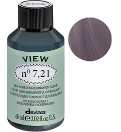 Davines View Coloration Capillaire Demi-Permanente - Teinture pour Cheveux - Nuance 7.21 Gloss - 60 ml