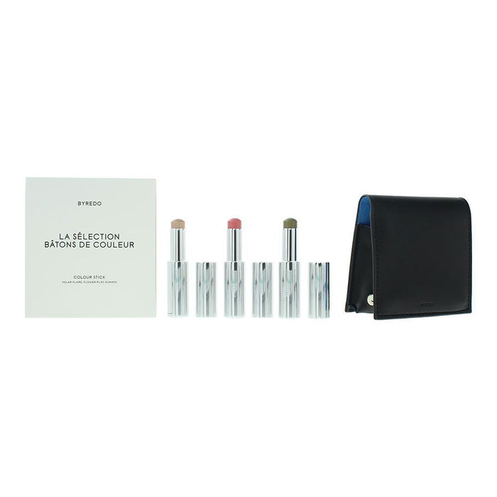 Byredo Set Bleu Coffret Maquillage 3 Bâtons Multifonctions Colour Stick (Solar Flare 509, Kumato Face, Flower Play, 3.5 g chacun) avec Pochettes Cuir Cadeau Byredo Set Bleu Coffret Maquillage 3 Bâtons Multifonctions Colour Stick (Solar Flare 509, Kumato Face, Flower Play, 3.5 g chacun) avec Pochettes Cuir Cadeau
