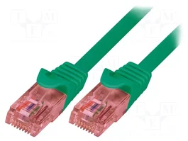 LOGILINK Câble Ethernet Patch Cord U/UTP Cat 6 RJ45 10m vert