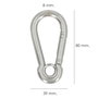 WOLFPACK LINEA PROFESIONAL Mousqueton pompier inoxydable à œil 80 mm