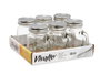 Vivalto Pot en Verre Carré Transparent avec Couvercle et Anse Métallique 120 ml 7x8x5 cm (Set de 48)
