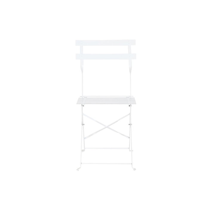 Ensemble Table + 2 Chaises Home ESPRIT Blanc 60 x 60 x 71 cm