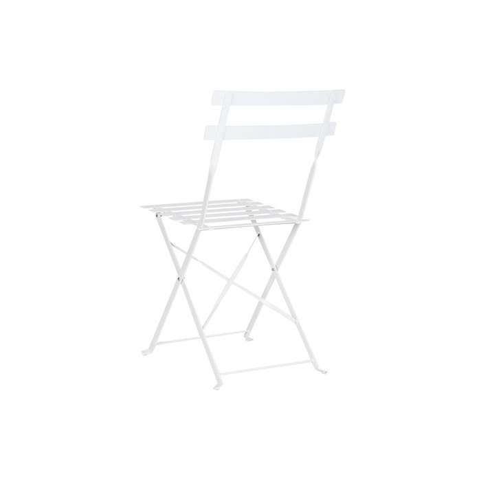 Ensemble Table + 2 Chaises Home ESPRIT Blanc 60 x 60 x 71 cm