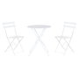 Ensemble Table + 2 Chaises Home ESPRIT Blanc 60 x 60 x 71 cm