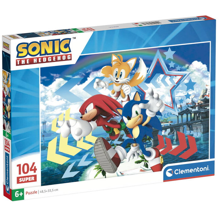 CLEMENTONI Puzzle Sonic the Hedgehog 104 pièces, 48.5 x 33.5 cm CLEMENTONI Puzzle Sonic the Hedgehog 104 pièces, 48.5 x 33.5 cm