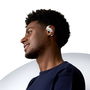 Shokz OpenFit Air Casque Audio Bluetooth Sans Fil à Conduction Osseuse avec Crochets Auriculaires - IP54 - Charge Rapide - Blanc