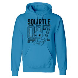 Pokémon Sweat à capuche unisex Pokémon Squirtle Line Art Bleu, S