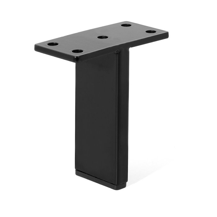 Q&Q - Pied de meuble métallique modèle Tella, finition chrome et noir, hauteur 100 cm