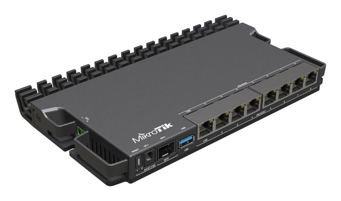 MikroTik RB5009UG+S+IN Routeur avec 9 Ports (1x 10G SFP+, 1x 2.5GbE, 7x Gigabit), CPU ARM Quad-core, USB 3.0, Alimentation PoE/DC, 1 Go RAM MikroTik RB5009UG+S+IN Routeur avec 9 Ports (1x 10G SFP+, 1x 2.5GbE, 7x Gigabit), CPU ARM Quad-core, USB 3.0, Alimentation PoE/DC, 1 Go RAM
