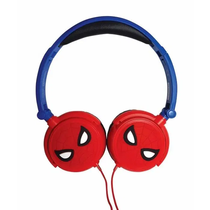 Lexibook Casque stéréo filaire pliable pour enfants avec design Spider-Man - Léger et ajustable, diaphragme 40 mm, prise jack 3,5 mm