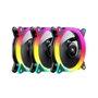 Unykach Kit de 3 ventilateurs CPU Gaming Ring 120mm ARGB LED Noir - Contrôleur inclus 12V 53.02 CFM