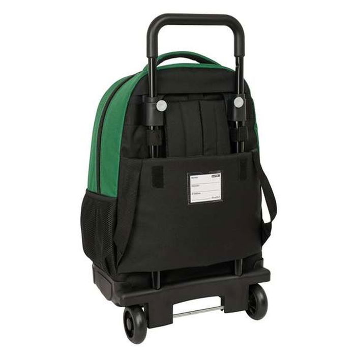 Cartable à roulettes BlackFit8 Varsity Noir Vert 33 x 45 x 22 cm