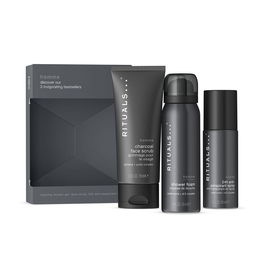 Rituals Coffret Essentiels Homme 3 Unités : Gel Douche Moussant 50ml, Déodorant Spray 50ml, Gommage Visage 70ml