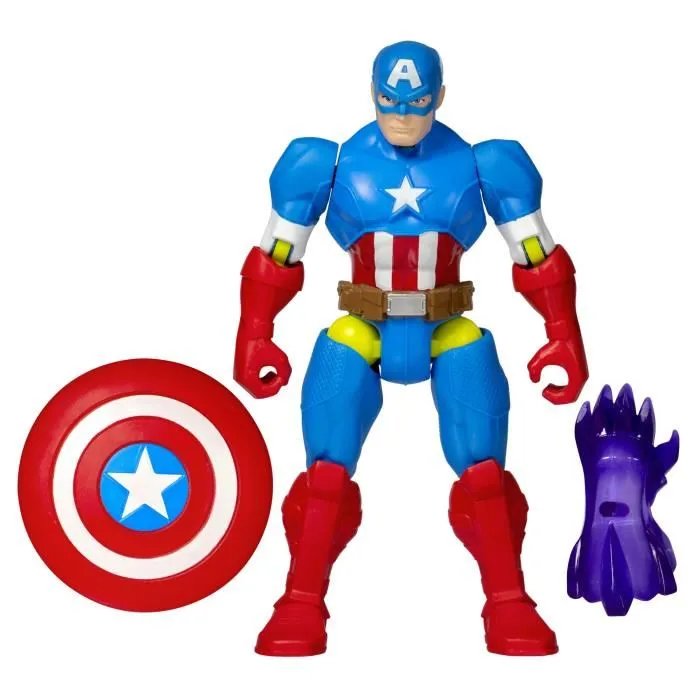 Hasbro Marvel MixMashers Captain America, Figurine 12 cm Personnalisable à Mélanger et Combiner avec Accessoires, pour Enfants dès 4 ans Hasbro Marvel MixMashers Captain America, Figurine 12 cm Personnalisable à Mélanger et Combiner avec Accessoires, pour Enfants dès 4 ans