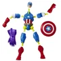 Hasbro Marvel MixMashers Captain America, Figurine 12 cm Personnalisable à Mélanger et Combiner avec Accessoires, pour Enfants dès 4 ans