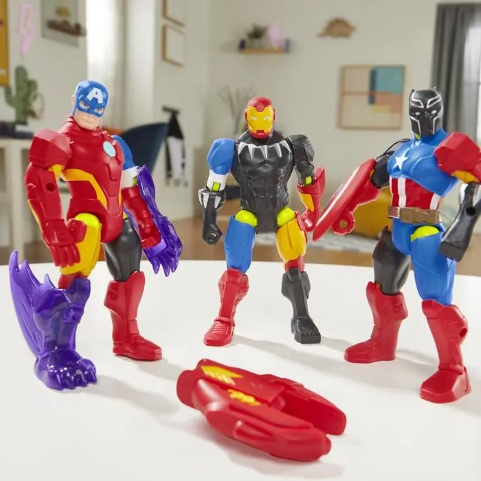 Hasbro Marvel MixMashers Captain America, Figurine 12 cm Personnalisable à Mélanger et Combiner avec Accessoires, pour Enfants dès 4 ans Hasbro Marvel MixMashers Captain America, Figurine 12 cm Personnalisable à Mélanger et Combiner avec Accessoires, pour Enfants dès 4 ans