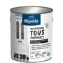 Ripolin - Peinture multi-supports Blanc Mat 2L - Pour bois, métal, béton, PVC - Résiste aux UV et intempéries