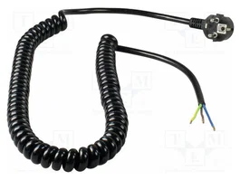 AS SCHWABE Câble d'alimentation spiral H05VV-F 3G1,5mm2 CEE 7/7