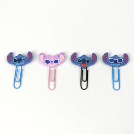 Cerdà - Clips Pack Stitch x4 - 4 clips décoratifs avec personnage Stitch - Jouet enfant 3 à 12 ans