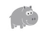 Misskuty Lot de 2 emporte-pièces fins ZAG Infantil hippopotame
