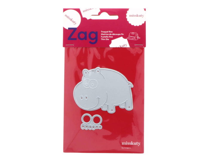 Misskuty Lot de 2 emporte-pièces fins ZAG Infantil hippopotame