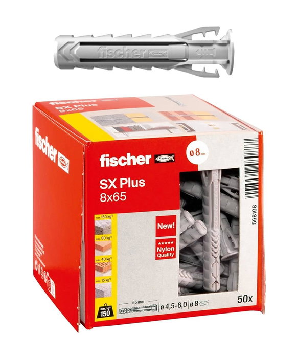 Fischer Cheville SX 8x65, 50 pièces