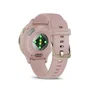 Garmin Montre Connectée Venu 3S - Boîtier 30.4mm Acier Soft Gold et Bracelet Silicone Rose - GPS, Autonomie 14 Jours