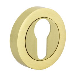 JANDEL Bocallave en zamak Ø50 mm, finition cuir et laiton mat