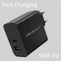 QOLTEC Chargeur USB 90W Power Delivery USB A et USB C