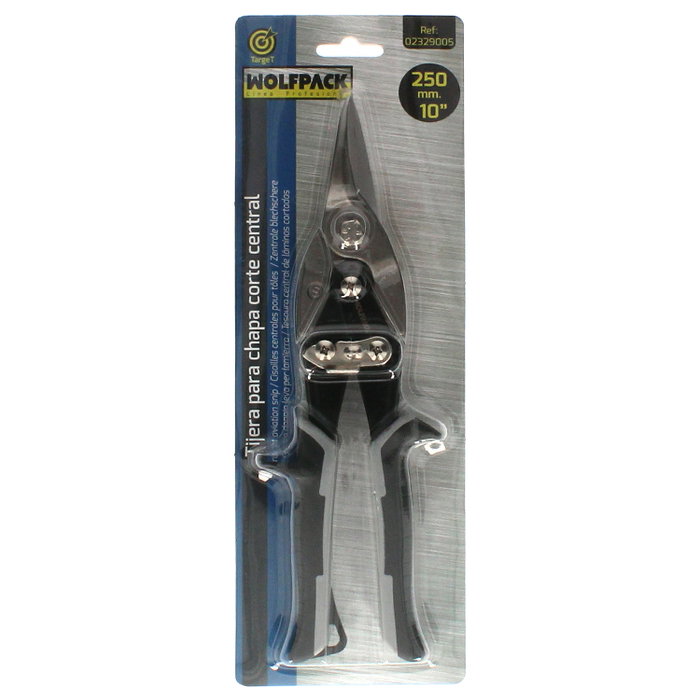 WOLFPACK LINEA PROFESIONAL Ciseaux de tôlerie pour coupe centrale et droite, 250 mm WOLFPACK LINEA PROFESIONAL Ciseaux de tôlerie pour coupe centrale et droite, 250 mm