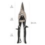 WOLFPACK LINEA PROFESIONAL Ciseaux de tôlerie pour coupe centrale et droite, 250 mm