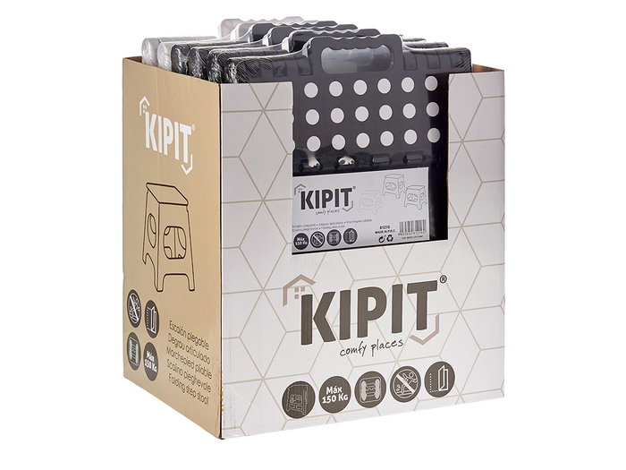 KIPIT Tabouret Pliable Mix 3 Couleurs Sombres (Set de 6)