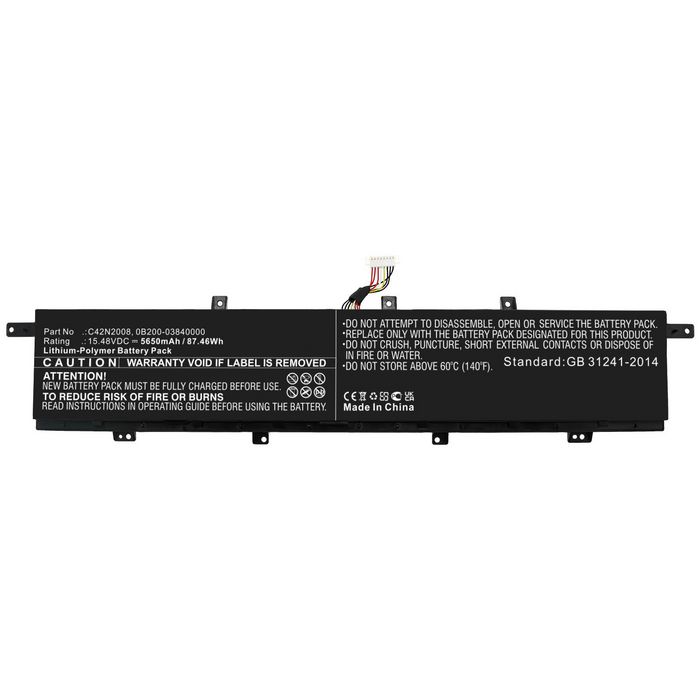 CoreParts Batterie pour Asus Notebook, 87,46Wh 15,48V 5650mAh, Noir CoreParts Batterie pour Asus Notebook, 87,46Wh 15,48V 5650mAh, Noir